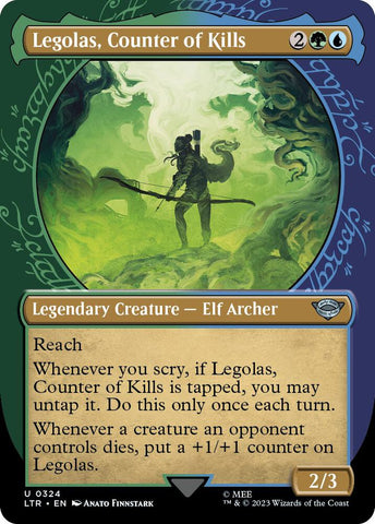 Legolas, Counter of Kills 324 (Universes Beyond: The Lord of the Rings: Tales of Middle-earth)  - Showcase Foil