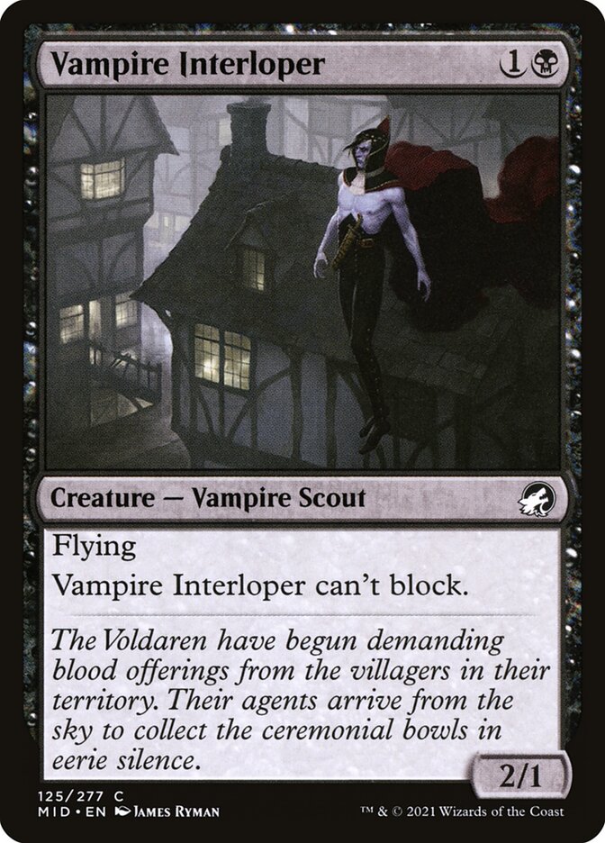 Vampire Interloper 125/277 (Innistrad: Midnight Hunt)  - Foil