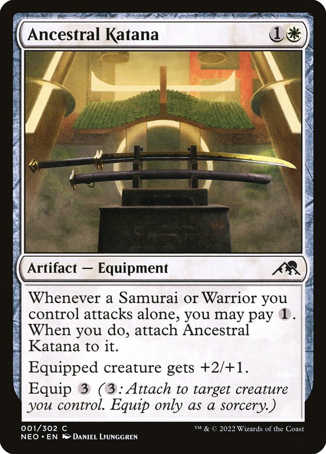 Ancestral Katana 1/302 (Kamigawa: Neon Dynasty) 