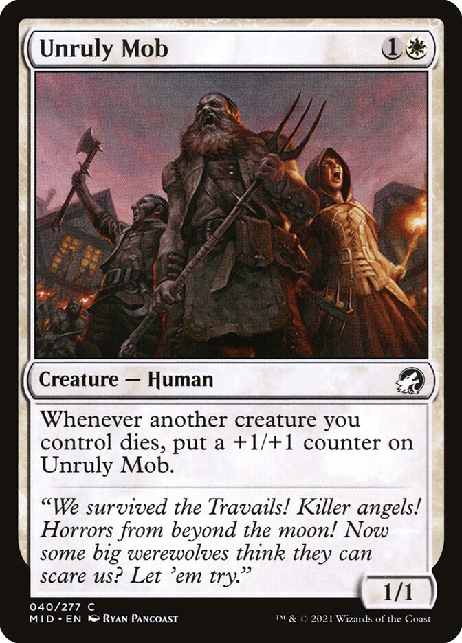Unruly Mob 40 (Innistrad: Midnight Hunt)  - Foil