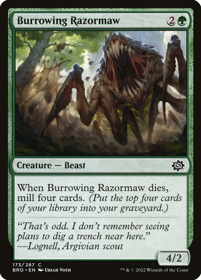 Burrowing Razormaw 173/287 (The Brothers' War) 