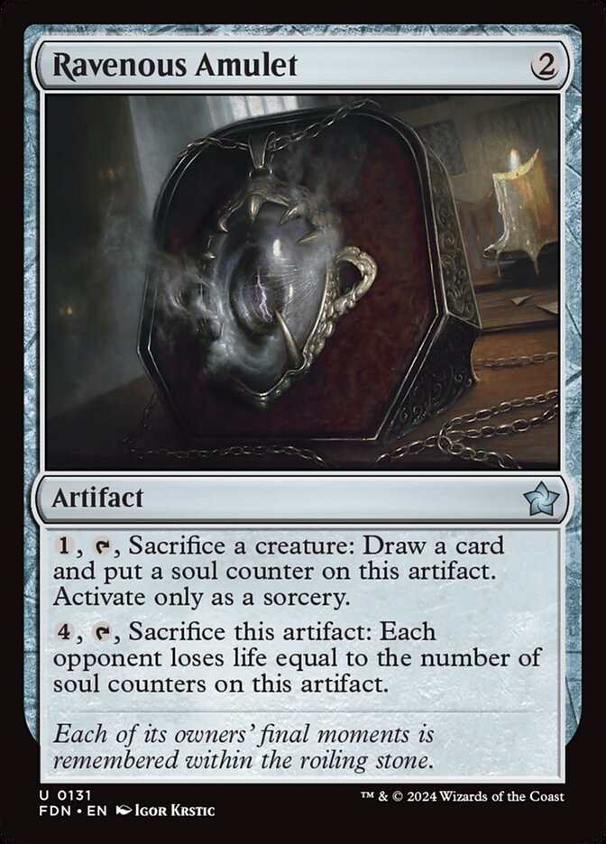 Ravenous Amulet 131/291 (Foundations)  - Foil