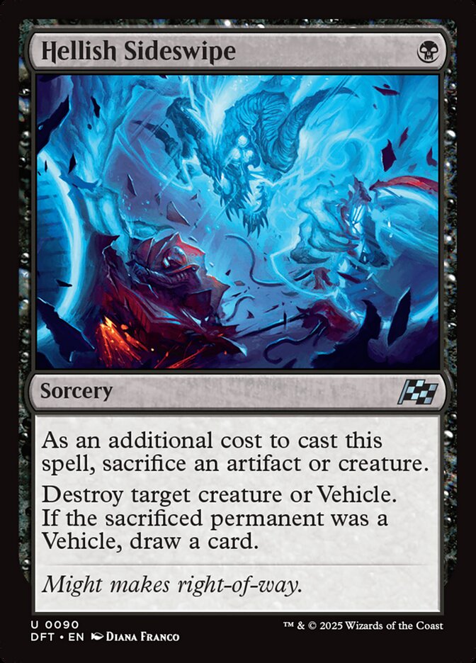 Hellish Sideswipe 90/291 (Aetherdrift)  - Foil