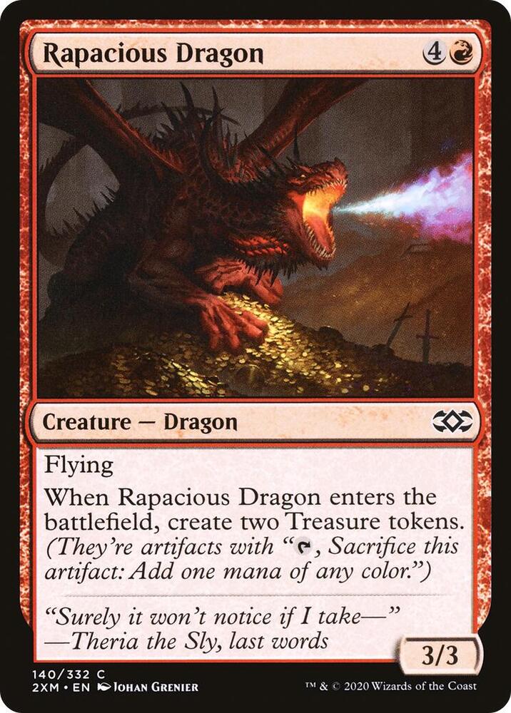 Rapacious Dragon 140/332 (Double Masters)  - Foil
