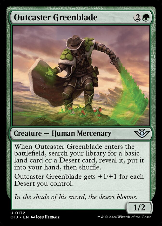 Outcaster Greenblade 172 (Outlaws of Thunder Junction) 