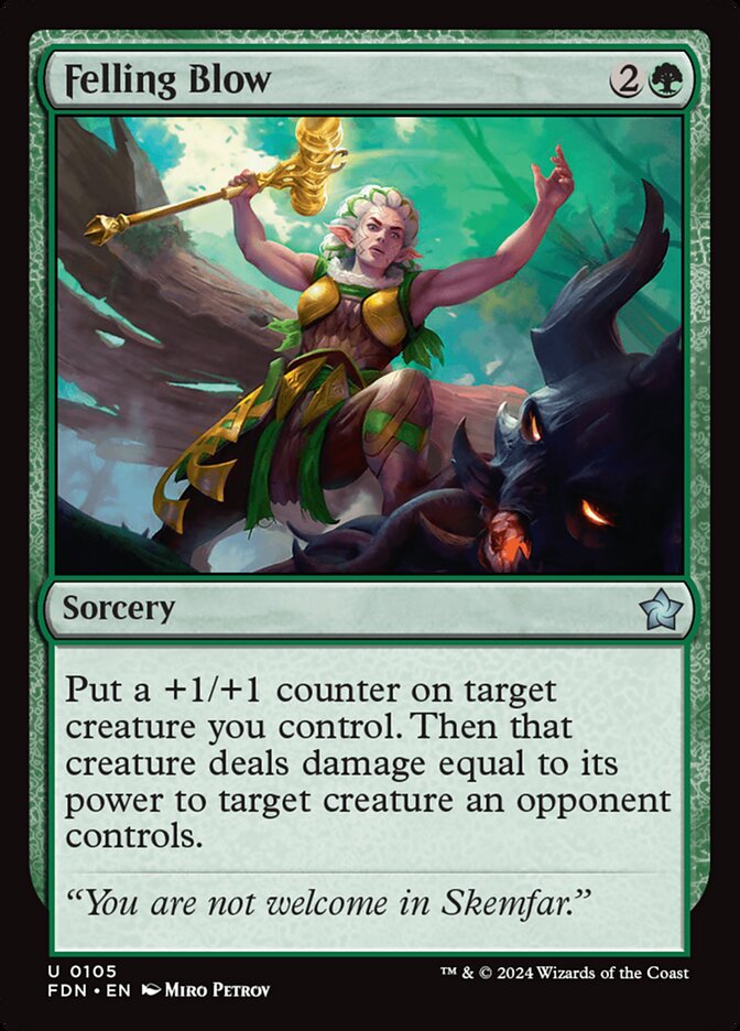 Felling Blow 105/291 (Foundations)  - Foil