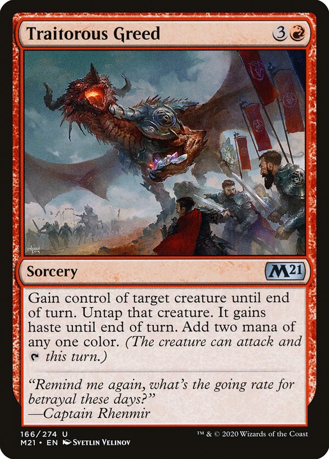 Traitorous Greed 166 (Core Set 2021) 