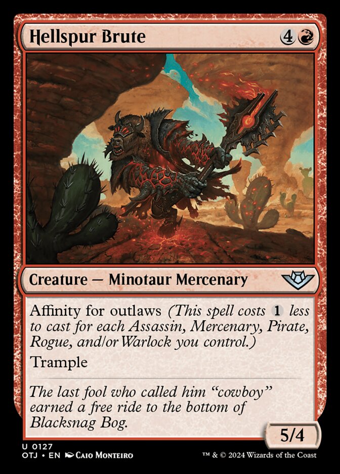 Hellspur Brute 127/286 (Outlaws of Thunder Junction) 