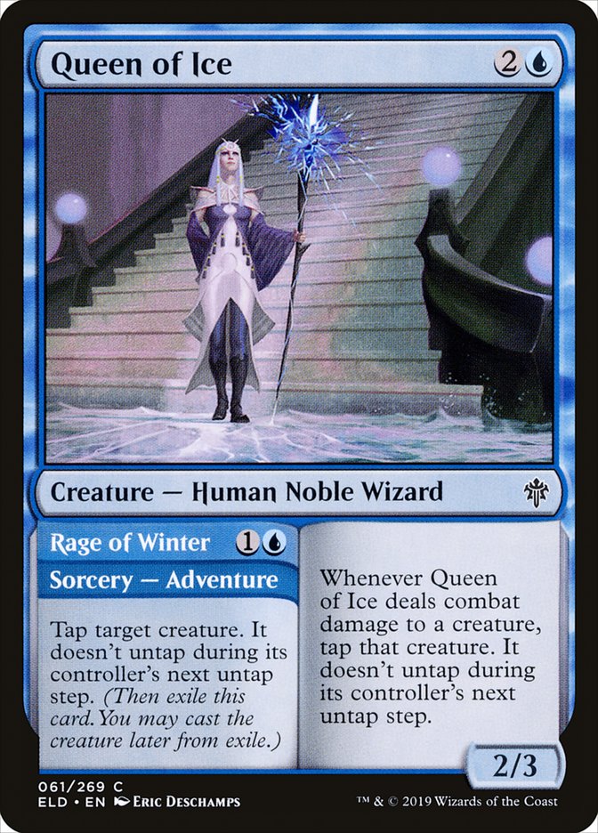 Queen of Ice // Rage of Winter 61/269 (Throne of Eldraine) 