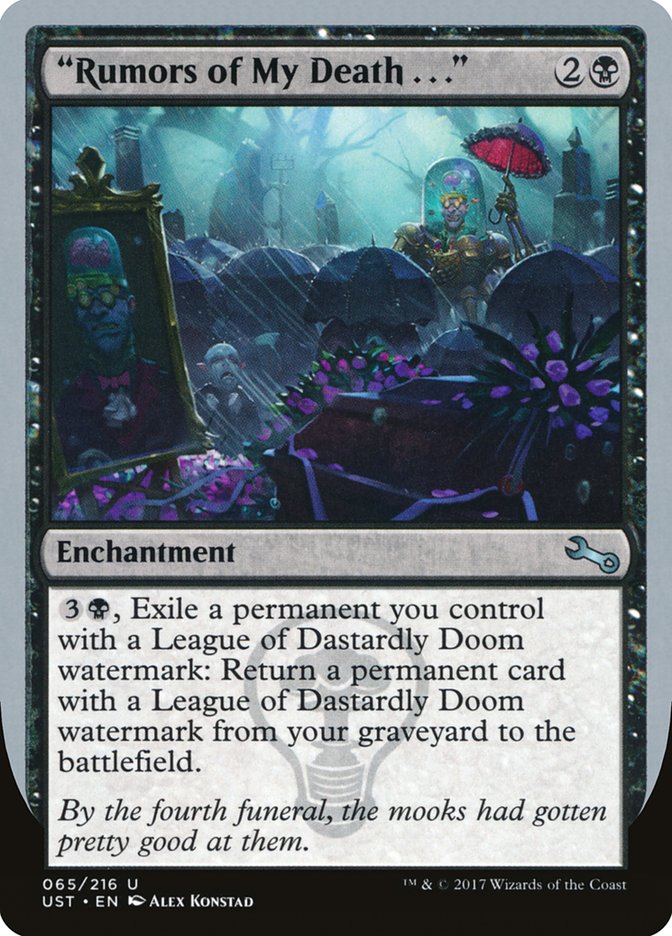 "Rumors of My Death . . ." 65/216 (Unstable) 