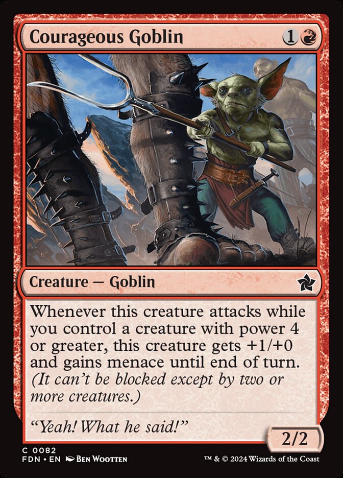 Courageous Goblin 82/291 (Foundations)  - Foil