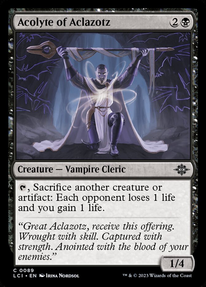 Acolyte of Aclazotz 89/291 (The Lost Caverns of Ixalan) 