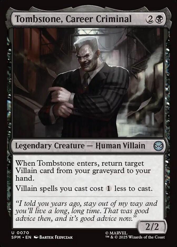 Tombstone, Career Criminal 70/198 (Marvel's Spider-Man)  - Foil