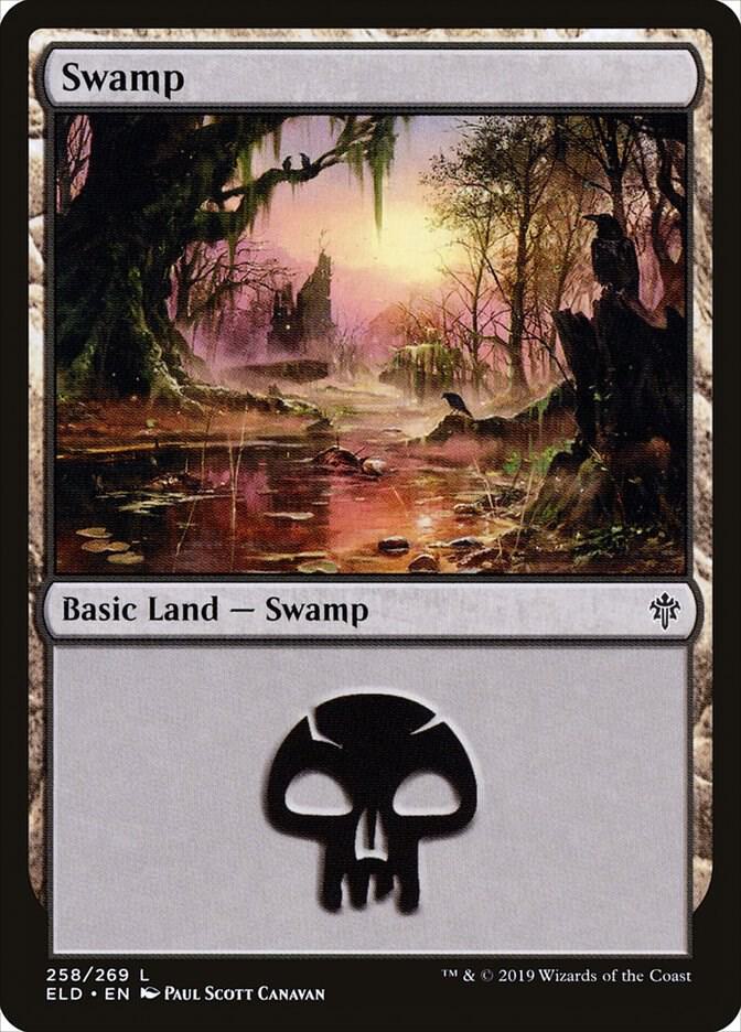 Swamp 258/269 (Throne of Eldraine)  - Foil