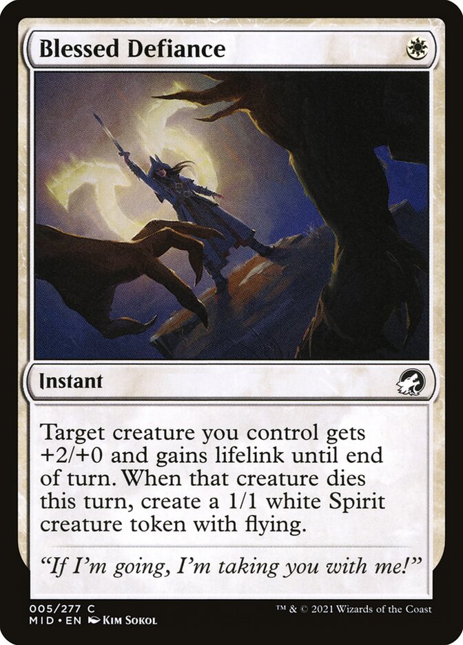 Blessed Defiance 5/277 (Innistrad: Midnight Hunt) 