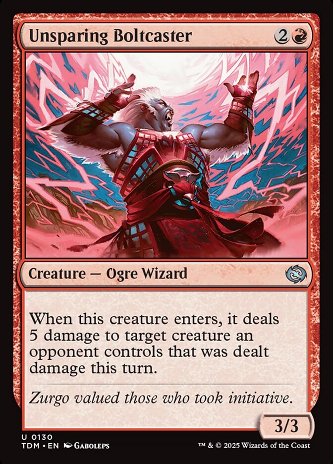 Unsparing Boltcaster 130/291 (Tarkir: Dragonstorm)  - Foil