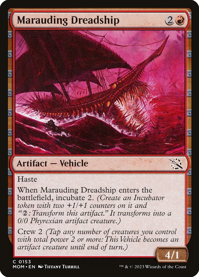 Marauding Dreadship 153 (March of the Machine)  - Foil