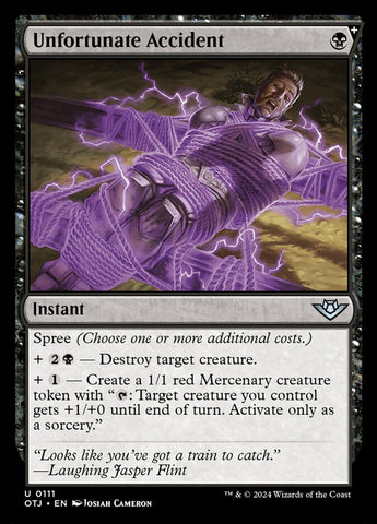 Unfortunate Accident 111/286 (Outlaws of Thunder Junction)  - Foil