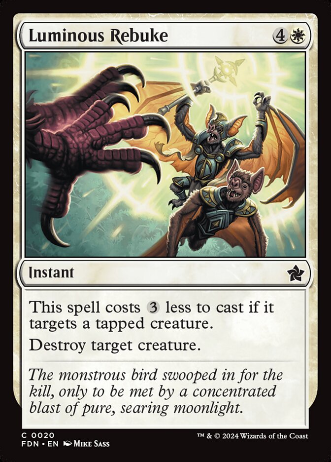 Luminous Rebuke 20/291 (Foundations)  - Foil