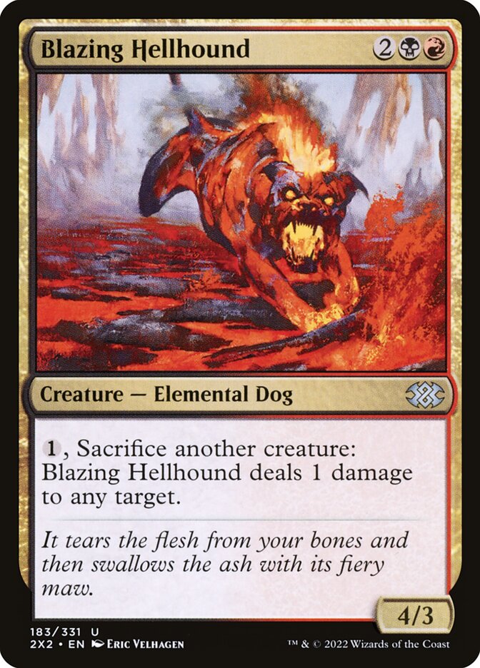 Blazing Hellhound 183/331 (Double Masters 2022)  - Foil
