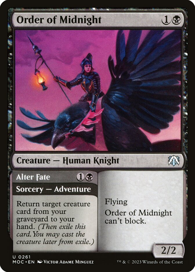 Order of Midnight // Alter Fate 261 (Commander: March of the Machine) 