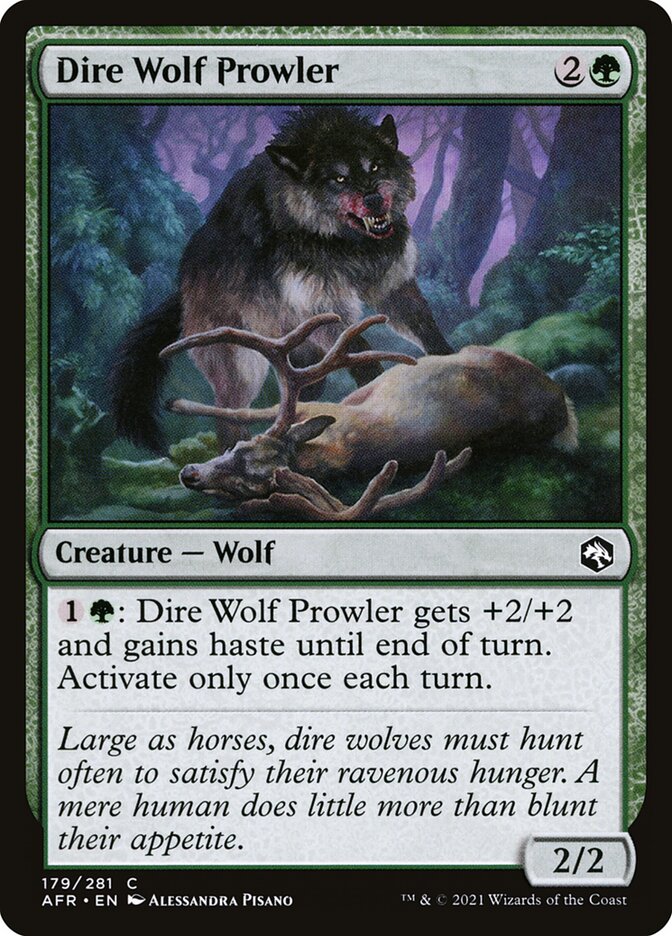Dire Wolf Prowler 179 (Adventures in the Forgotten Realms)  - Foil