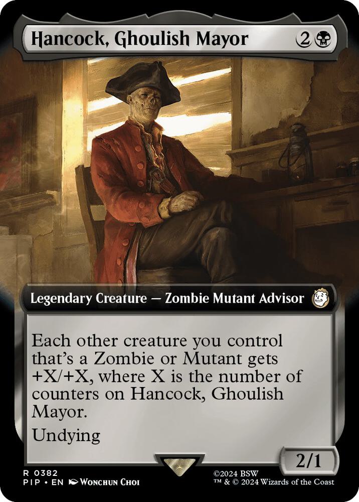 Hancock, Ghoulish Mayor 382/326 (Universes Beyond: Fallout)  - Extended Art Foil