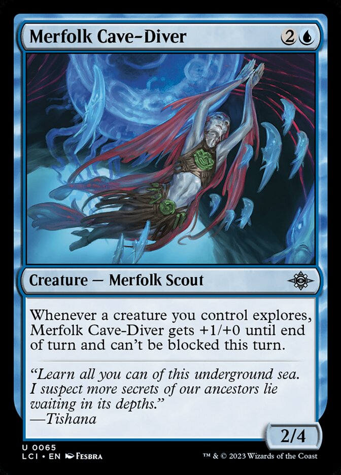 Merfolk Cave-Diver 65/291 (The Lost Caverns of Ixalan)  - Foil