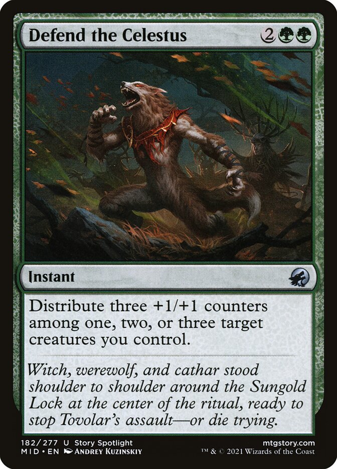 Defend the Celestus 182/277 (Innistrad: Midnight Hunt)  - Foil