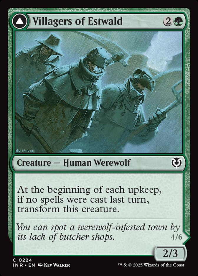 Villagers of Estwald // Howlpack of Estwald 224/287 (Innistrad Remastered)  - Foil