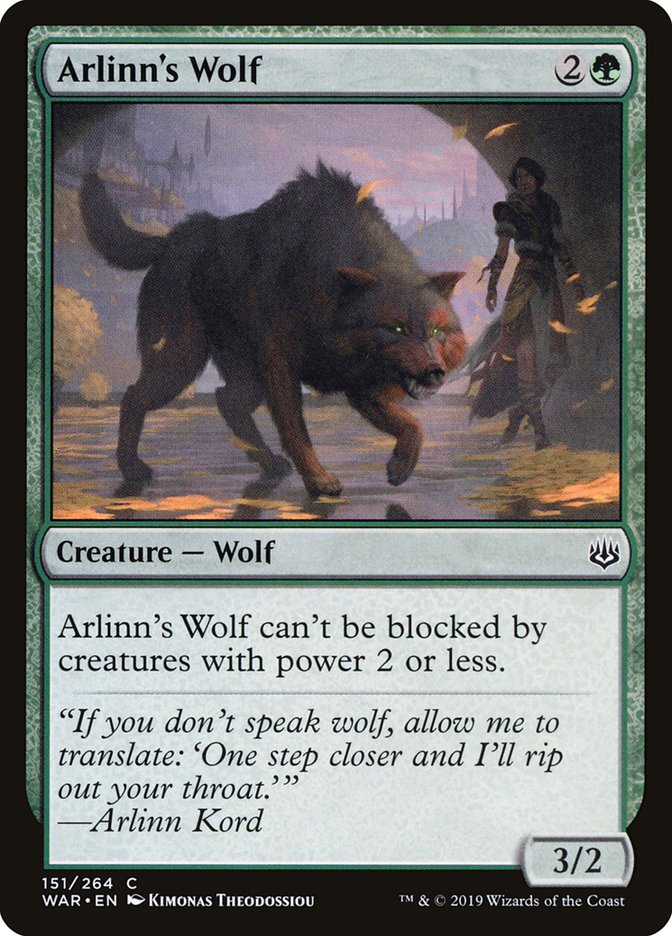 Arlinn's Wolf 151/264 (War of the Spark) 