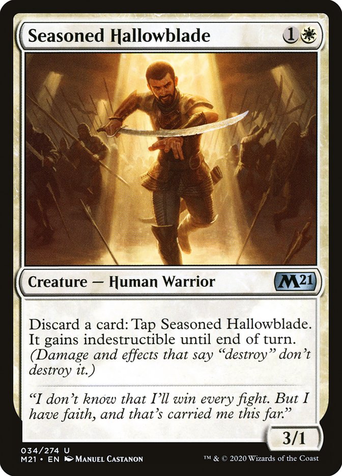Seasoned Hallowblade 34 (Core Set 2021)  - Foil