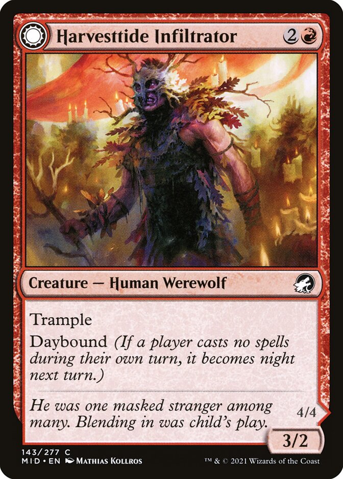 Harvesttide Infiltrator // Harvesttide Assailant 143/277 (Innistrad: Midnight Hunt)  - Foil