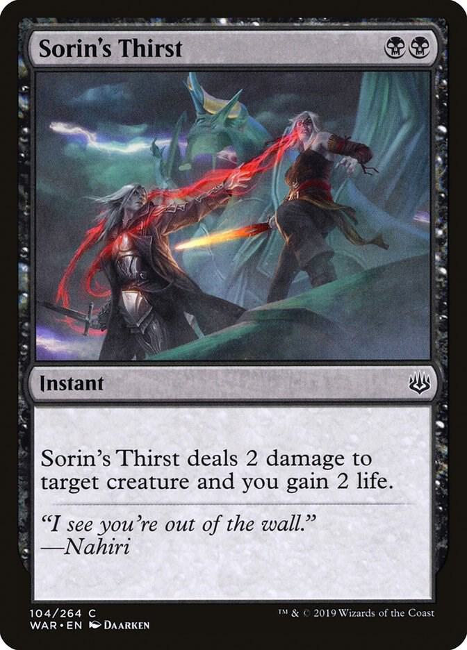 Sorin's Thirst 104/264 (War of the Spark) 