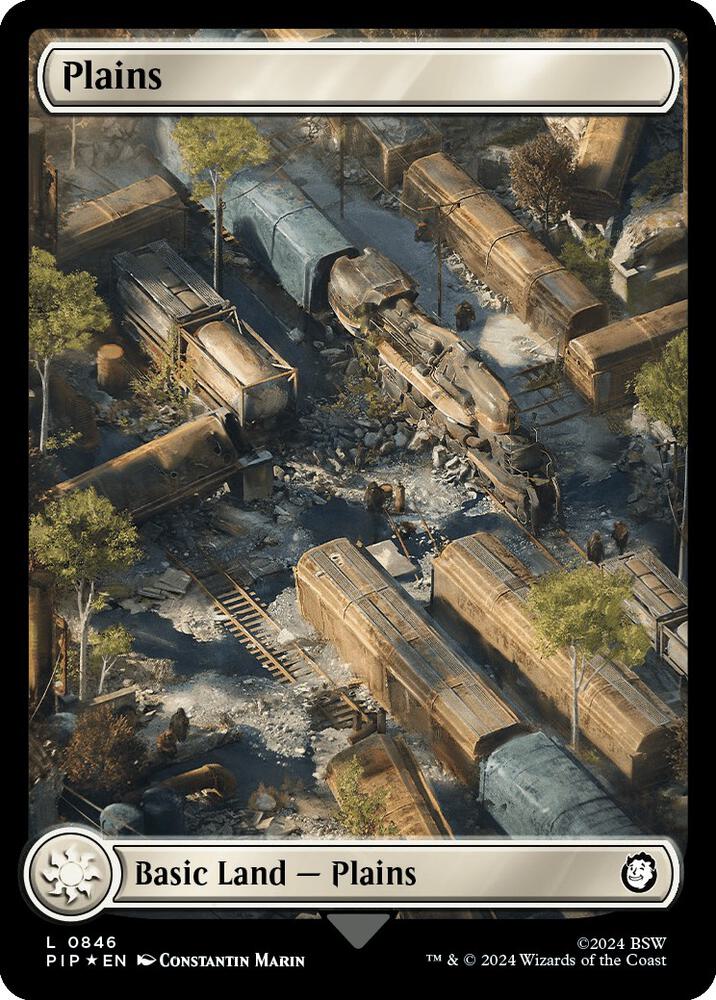 Plains 846 (Universes Beyond: Fallout)  - Full Art Surge Foil