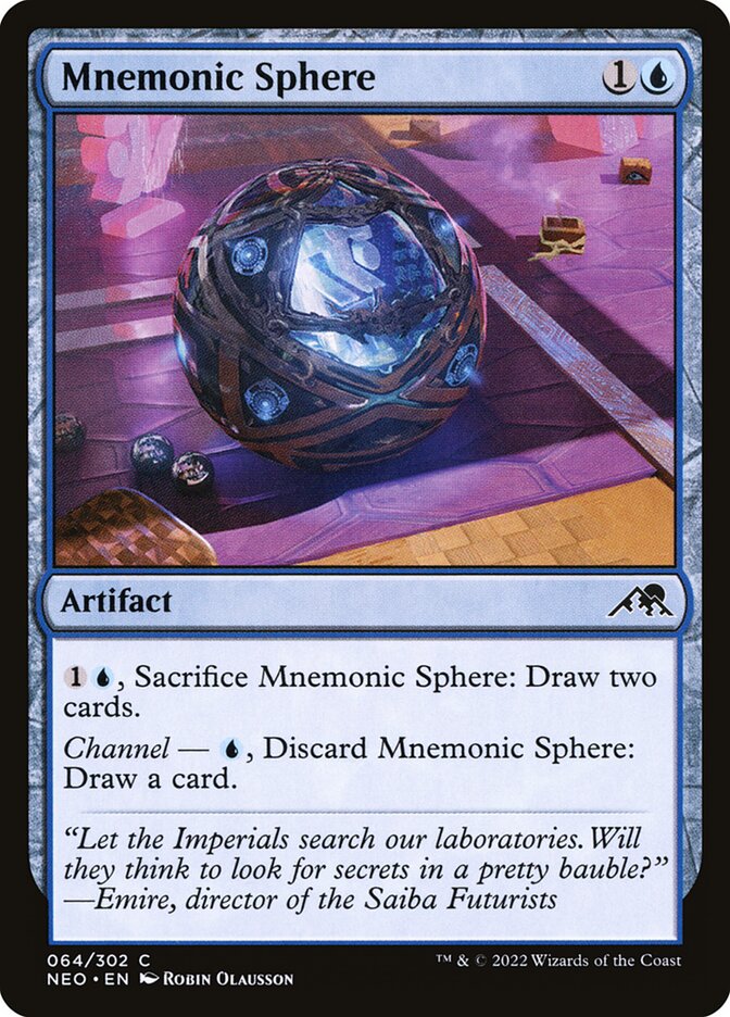 Mnemonic Sphere 64/302 (Kamigawa: Neon Dynasty)  - Foil