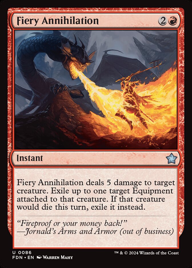Fiery Annihilation 86/291 (Foundations)  - Foil