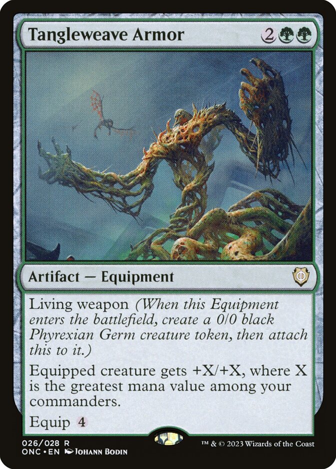 Tangleweave Armor 26/28 (Commander: Phyrexia: All Will Be One) 