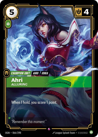 Ahri - Alluring 066/298 (Origins)  - Foil