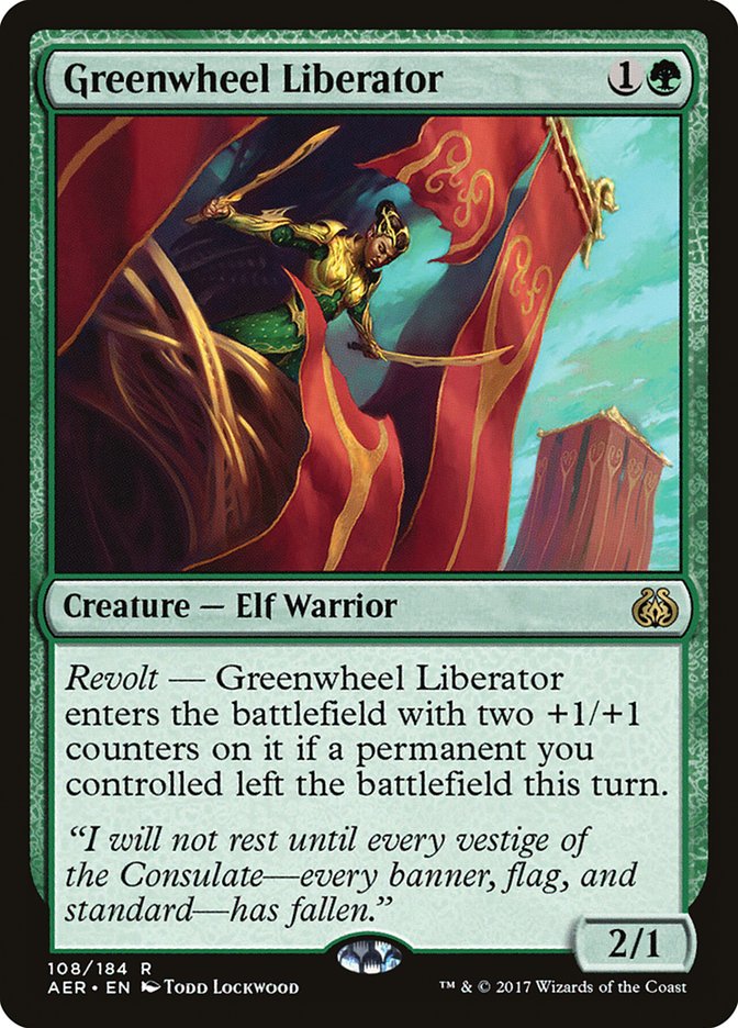 Greenwheel Liberator 108/184 (Aether Revolt) 
