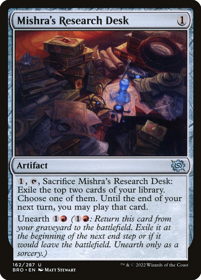 Mishra's Research Desk 162/287 (The Brothers' War)  - Foil