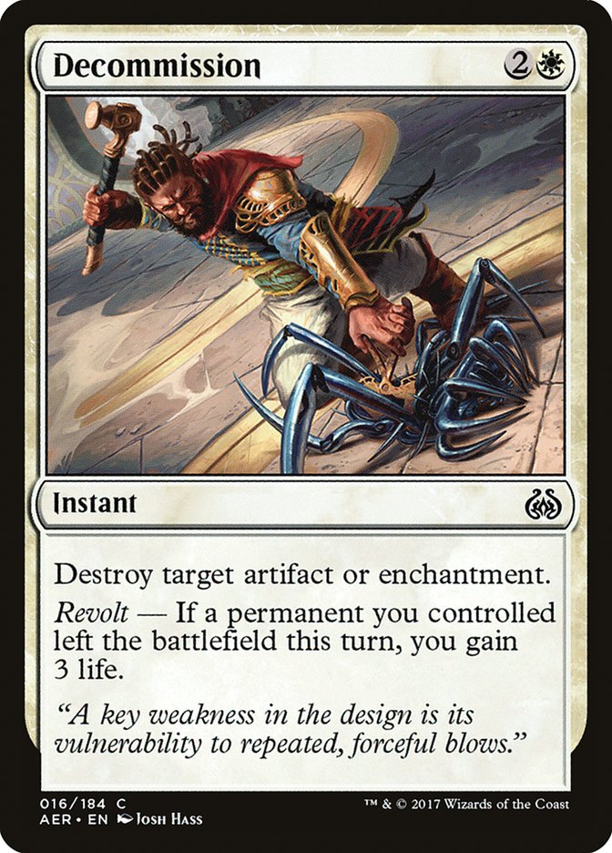 Decommission 16/184 (Aether Revolt) 
