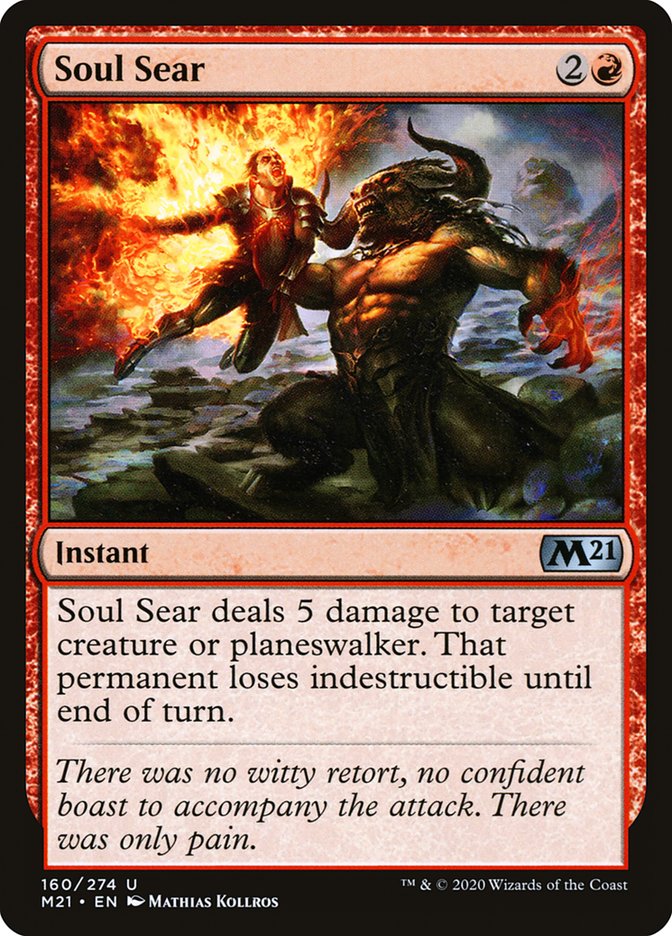 Soul Sear 160 (Core Set 2021)  - Foil