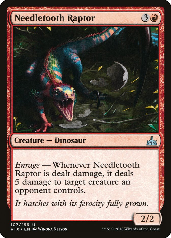 Needletooth Raptor 107/196 (Rivals of Ixalan) 