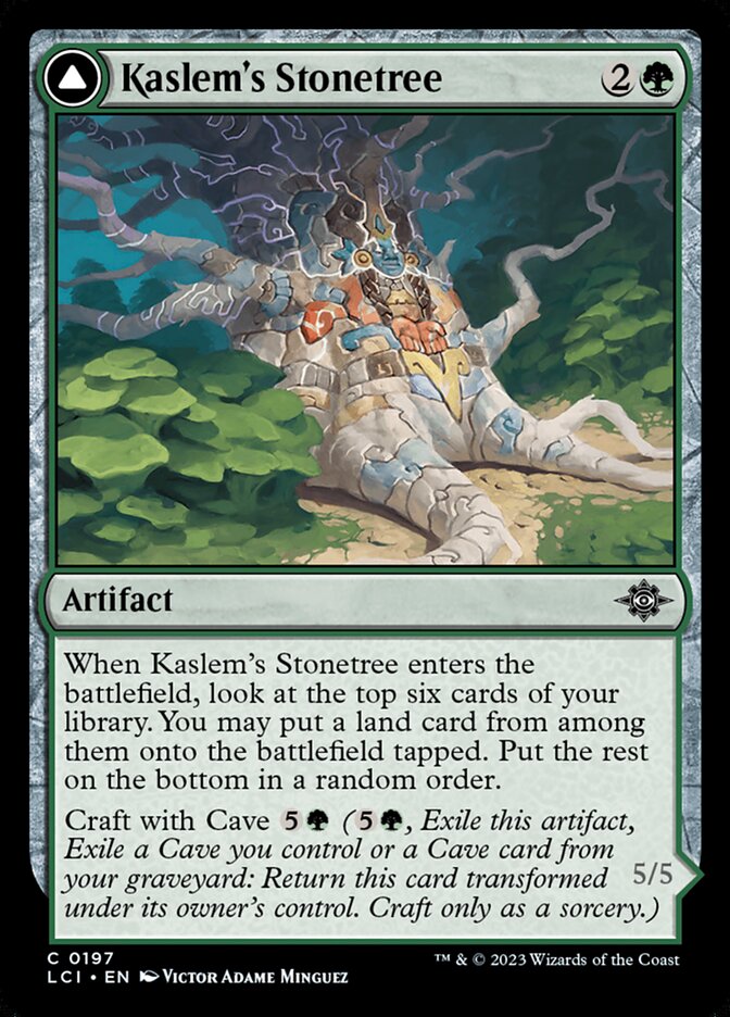 Kaslem's Stonetree // Kaslem's Strider 197/291 (The Lost Caverns of Ixalan)  - Foil