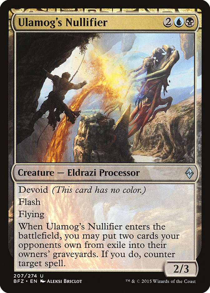 Ulamog's Nullifier 207/274 (Battle for Zendikar) 