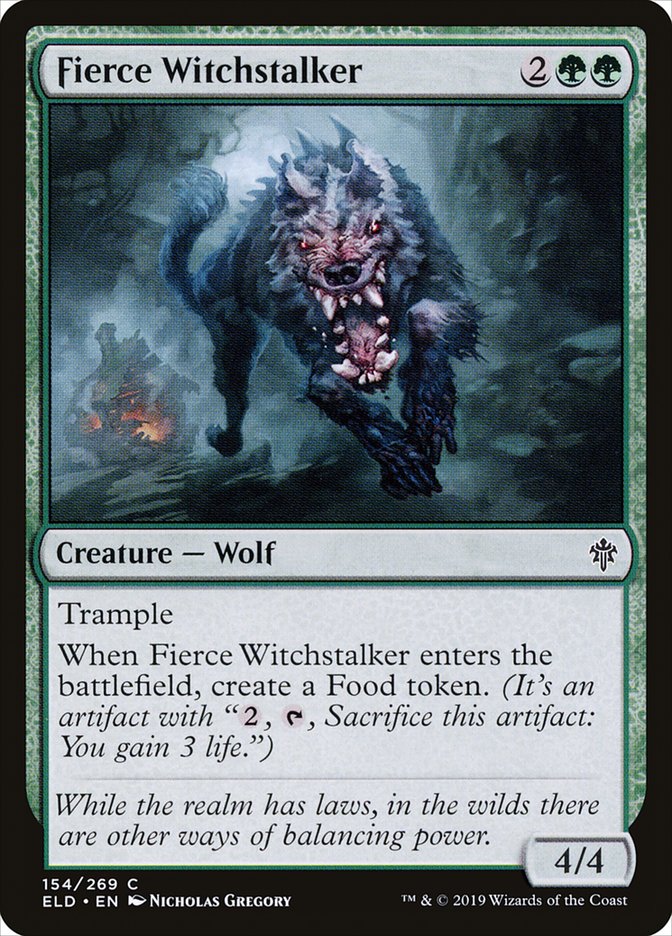 Fierce Witchstalker 154/269 (Throne of Eldraine)  - Foil