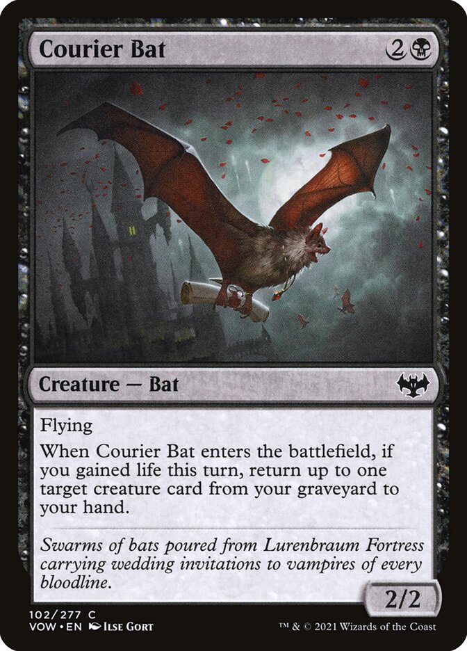 Courier Bat 102/277 (Innistrad: Crimson Vow)  - Foil