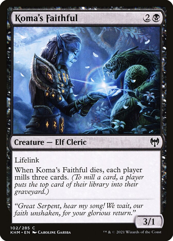 Koma's Faithful 102/285 (Kaldheim)  - Foil