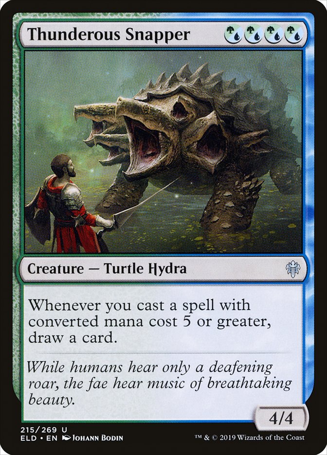 Thunderous Snapper 215 (Throne of Eldraine)  - Foil
